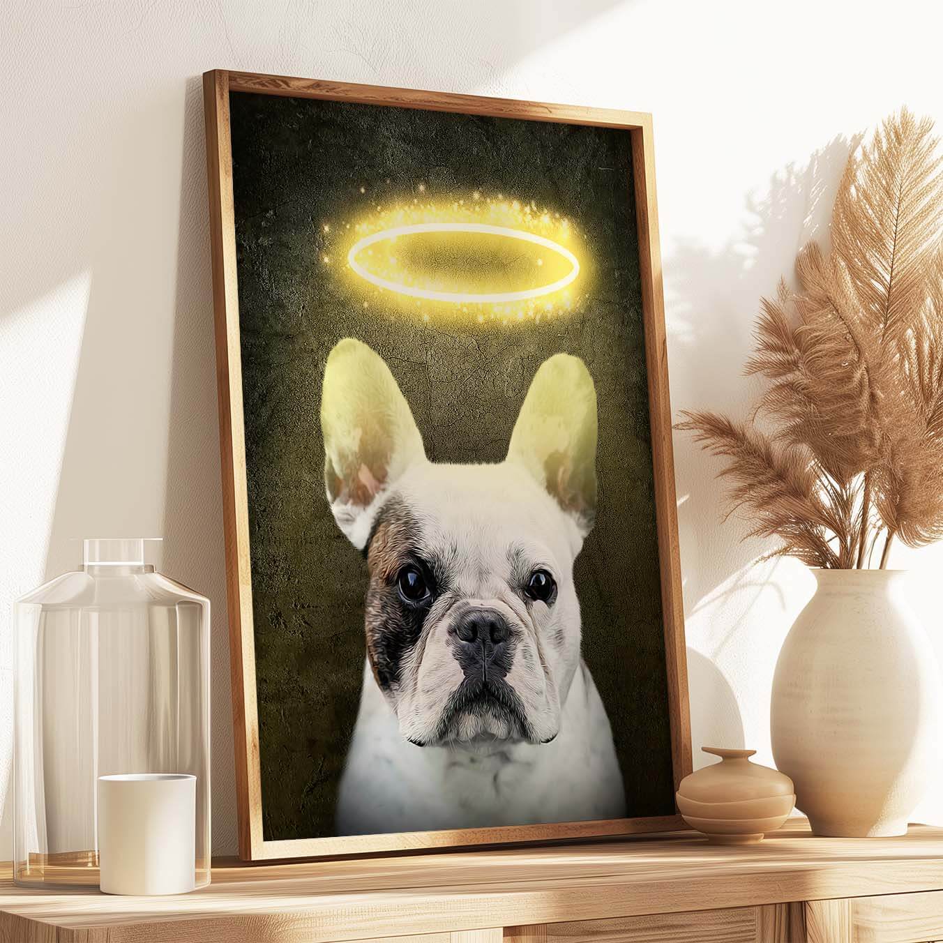 Heiligenschein Hundeportrait