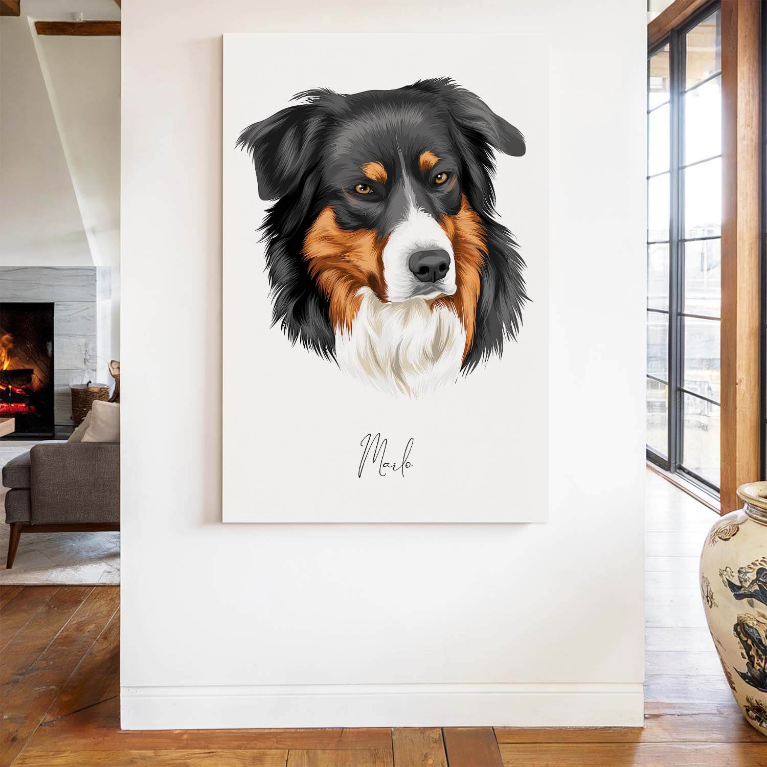 Hundegeschenk Andenken Leinwand