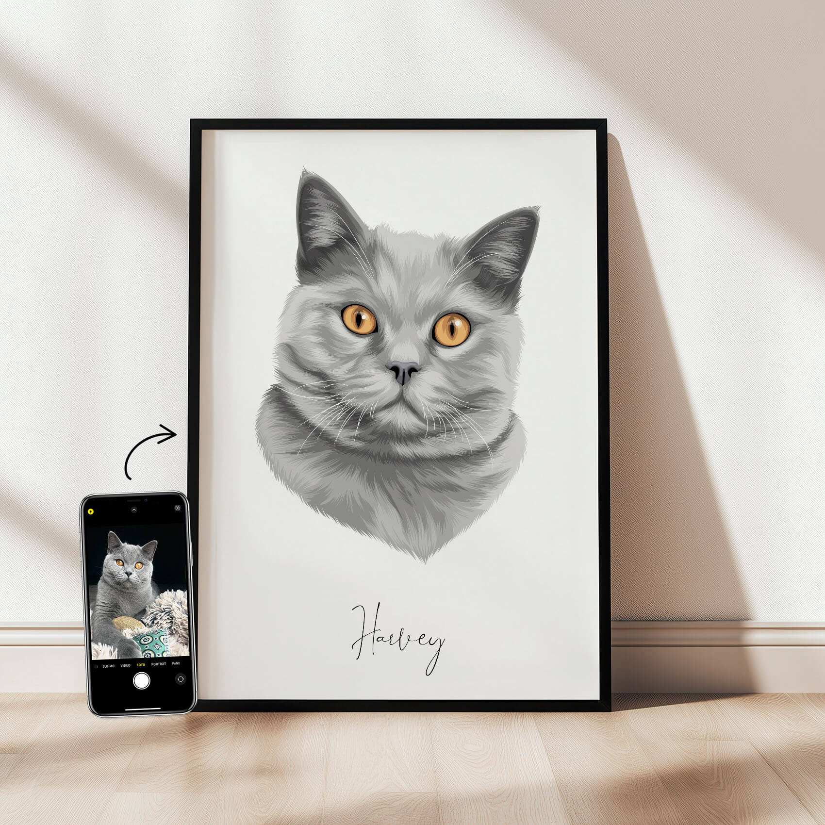 Katzenportrait als Poster