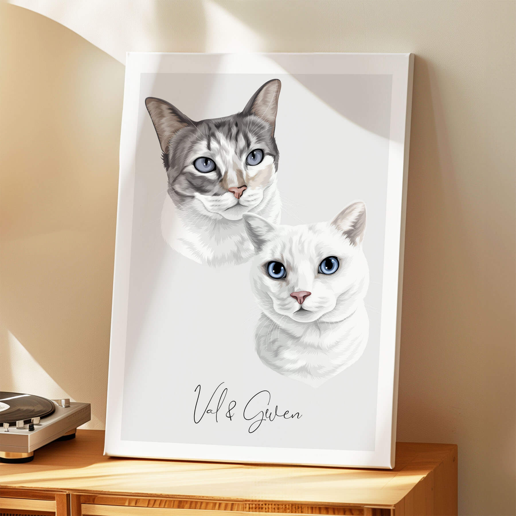 Katzenportrait auf Leinwand
