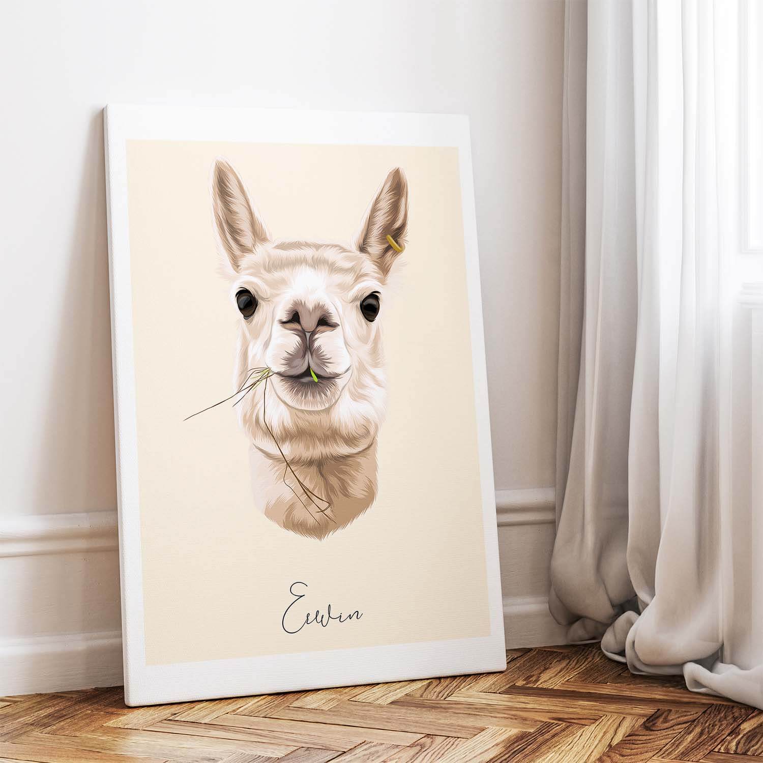 Leinwandportrait Haustiere personalisiert