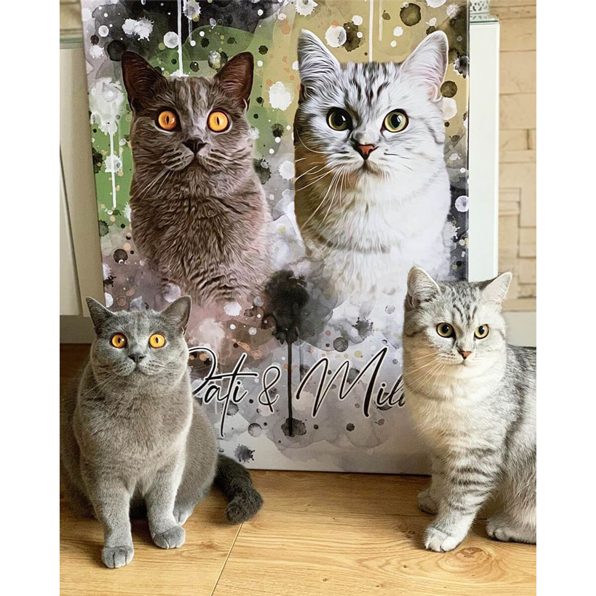 Personalisiertes Katzenportrait